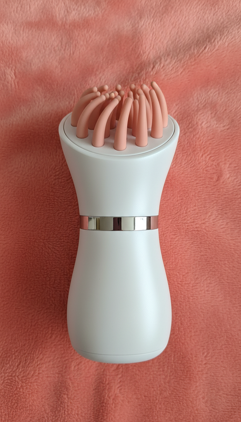 Ergonomic electric scalp massager brush